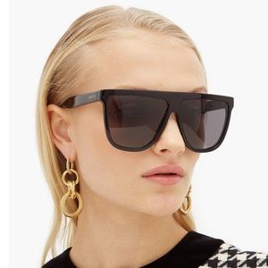 Gucci Black Flattop Square Acetate Sunglasses